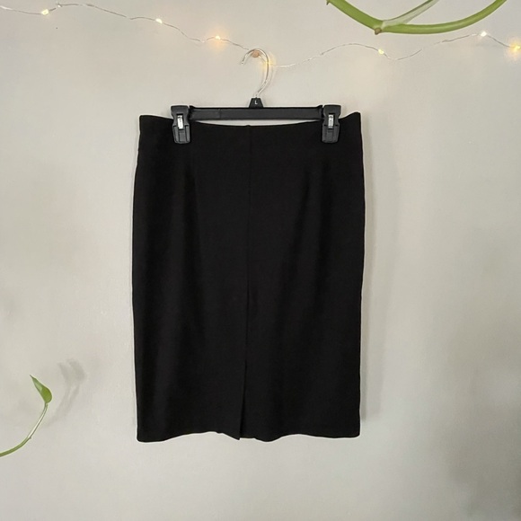 EILEEN FISHER BLACK FIITED SKIRT - Picture 3 of 5